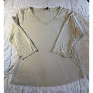Tommy Bahama Shirt Womens Medium Tanned Cream Silk / Cotton Blend‎